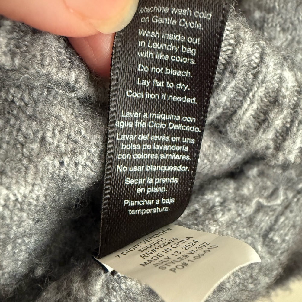 Nuuds Cozy Knit Mock Neck size L charcoal grey - Picture 11 of 14